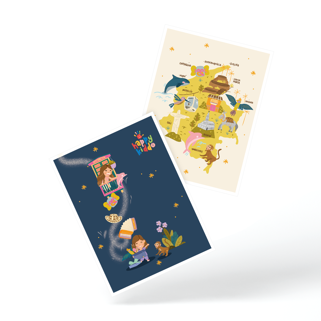 Kit Un regalo llamado Colombia - incluye libro, stickers y postales