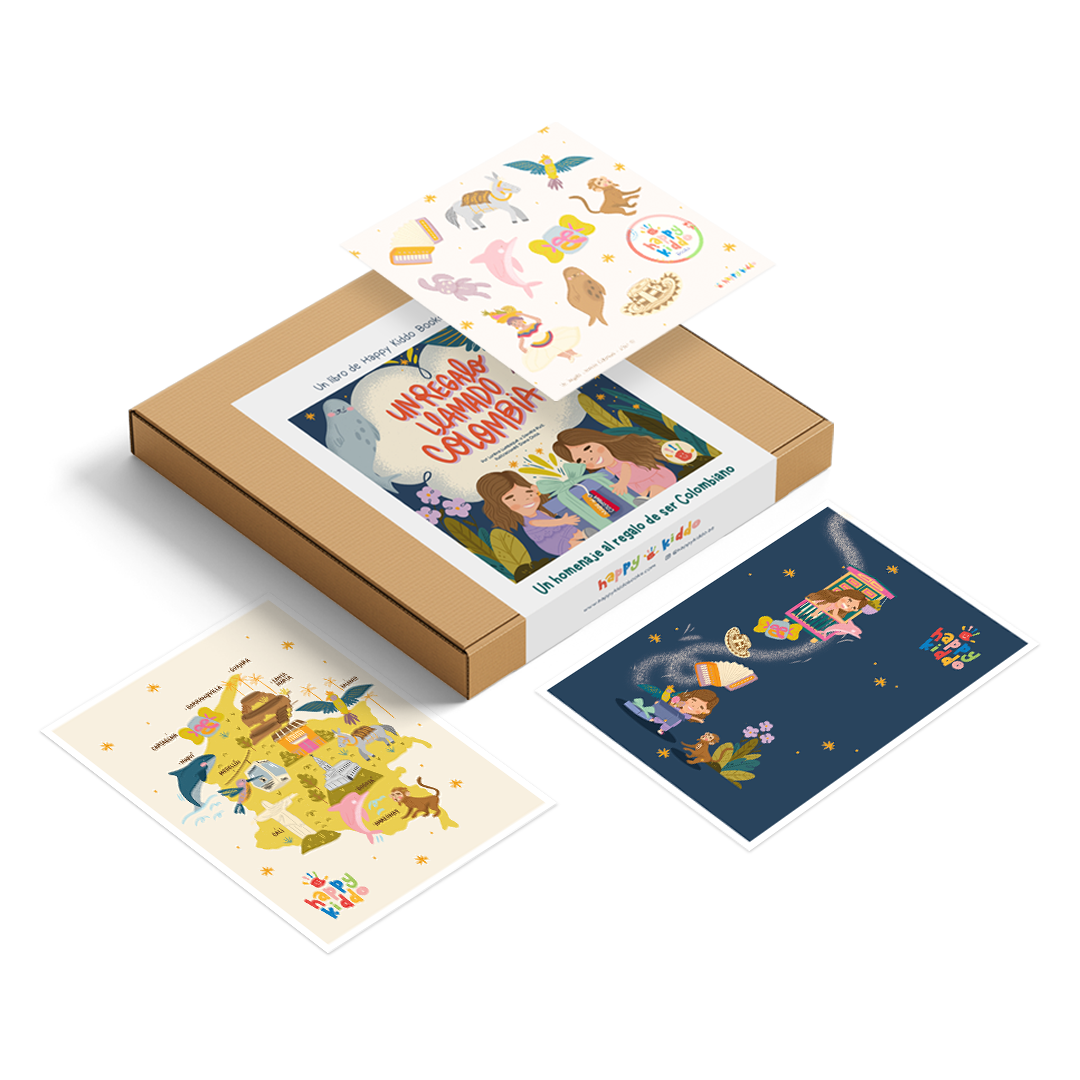 Kit Un regalo llamado Colombia - incluye libro, stickers y postales